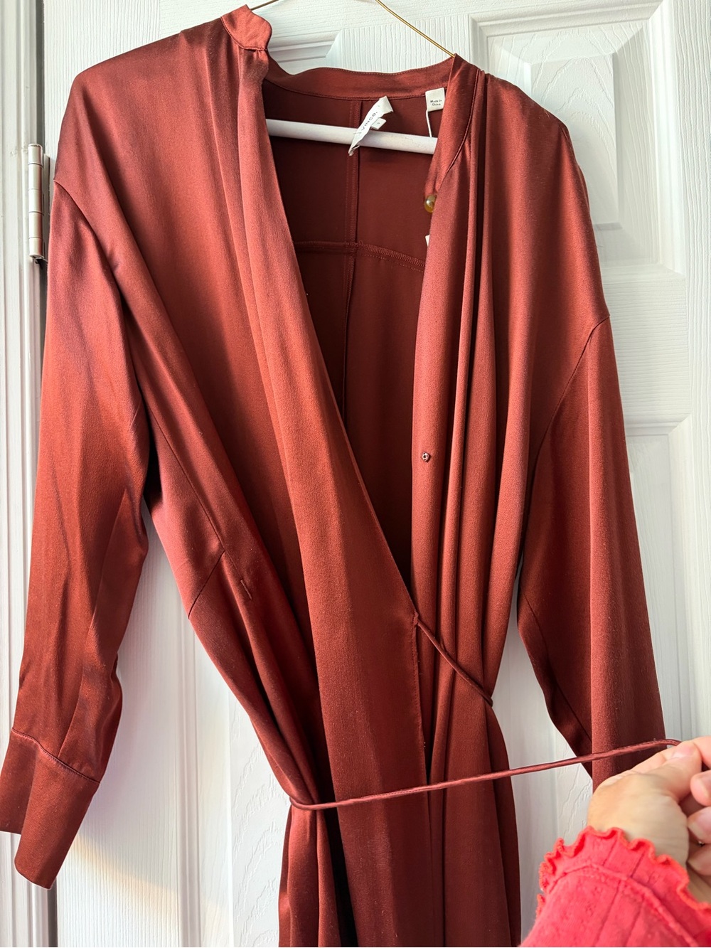 Vince Rust Wrap silk dress